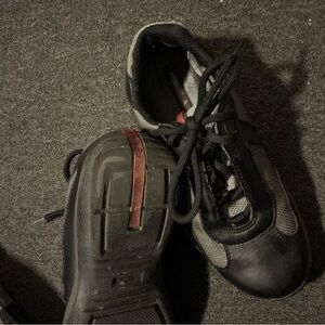Prada Men's Black and Gray Shoes (READ DESC)